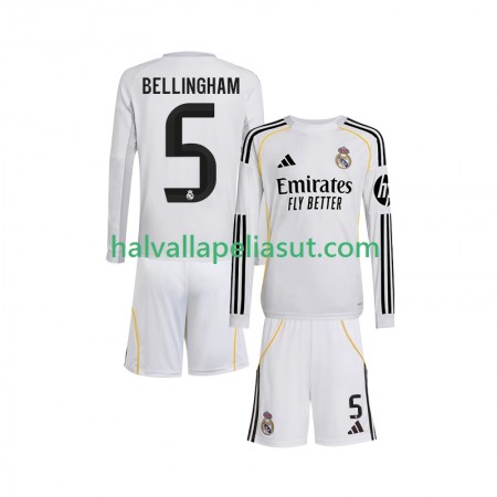 Jalkapallo Pelipaidat/Peliasut Real Madrid Jude Bellingham 5 Lasten Kotipaita 2025-2026 Pitkähihainen